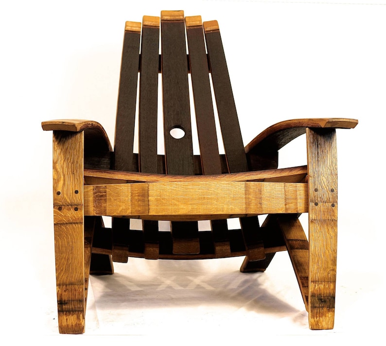 Two Wine Barrel Adirondack Chairs and Table Set With Free Etsy Canada