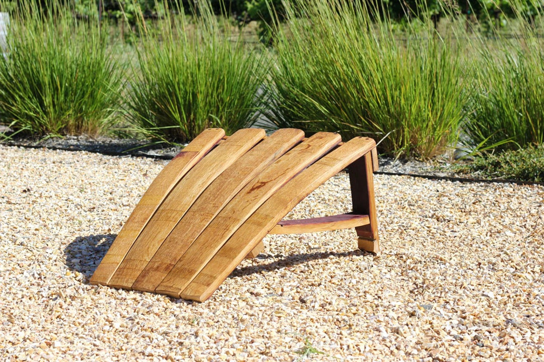 Wine Barrel Ottoman Footrest for Adirondack Chair Etsy