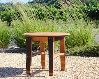 Wine Barrel Side Table