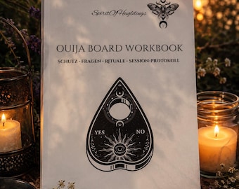 Mystisk sommar-Ouija-arbetsbok i PDF-format | Guide till andetavlor och ritualdagbok | Logg för paranormala sessioner