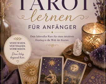 Lär dig Tarot för nybörjare – Tarotkurs i PDF-format med uppslag, arbetsblad och certifikat | Andlig självstudiekurs