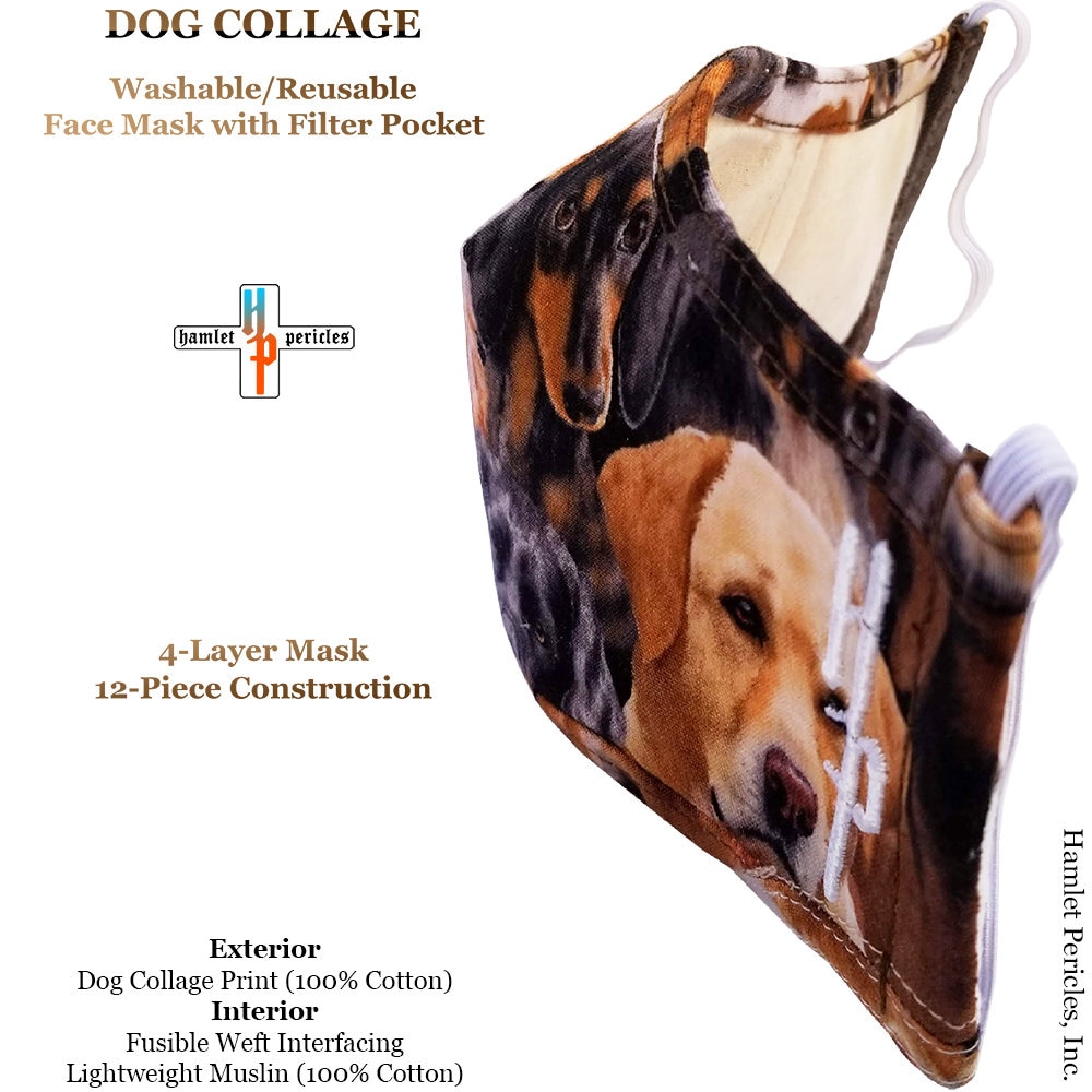 Dog Collage Face Mask Dogs Mask Dog Print Mask Animal Etsy