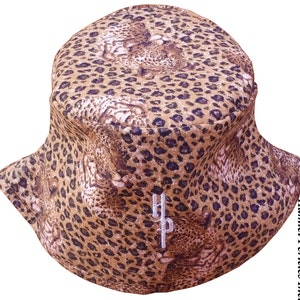 Leopard Print Unisex Bucket Hat | Brown Leopard Hat | Camouflage Hat | Camo | Animal Print Hat by Hamlet Pericles | HP11815