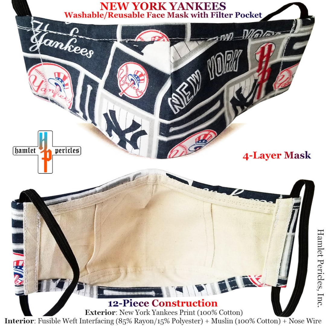 New York Yankees Face Masks W/ Interior Filter Pocket Yankees Mask