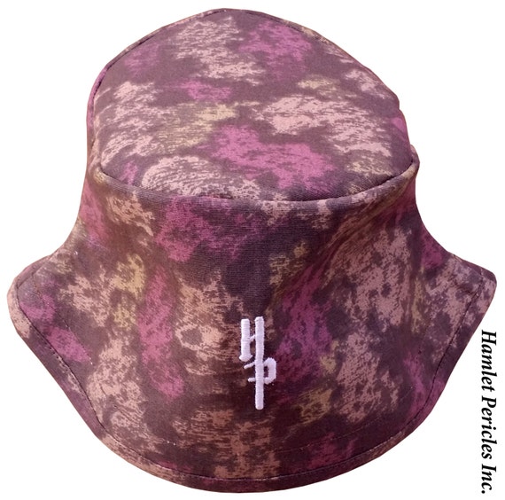 Bucket Hat in Orange Splatted Wash Bucket Hat in Orange Splatted Wash