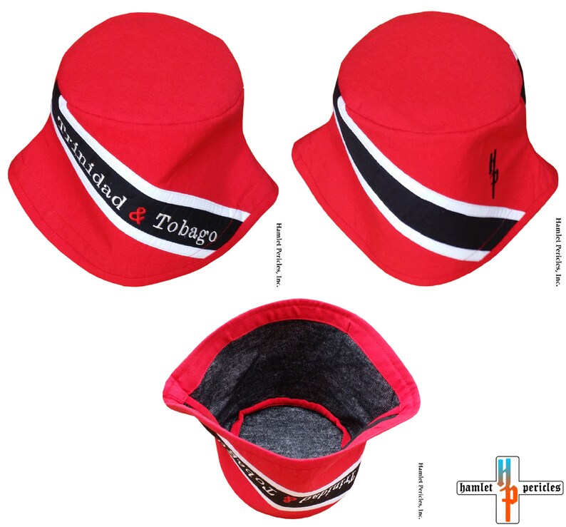 Trinidad and Tobago Flag Bucket Hat Embroidered Hat Etsy