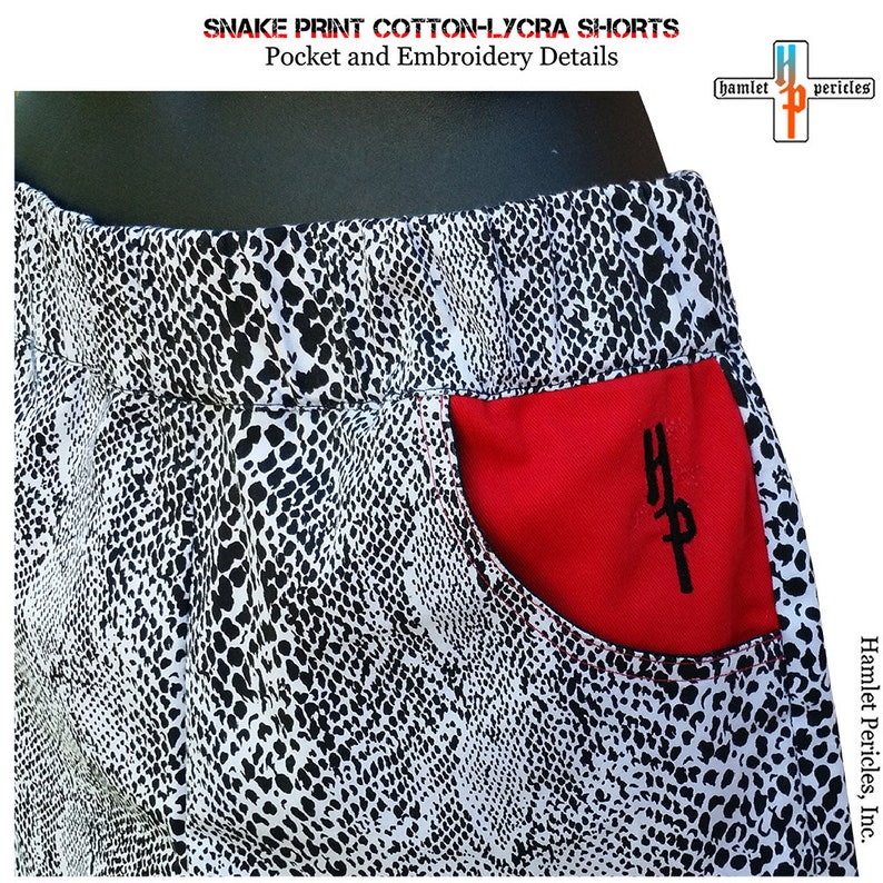Women's Snake Print Cotton-lycra Shorts Short Shorts Highwaisted Animal ...