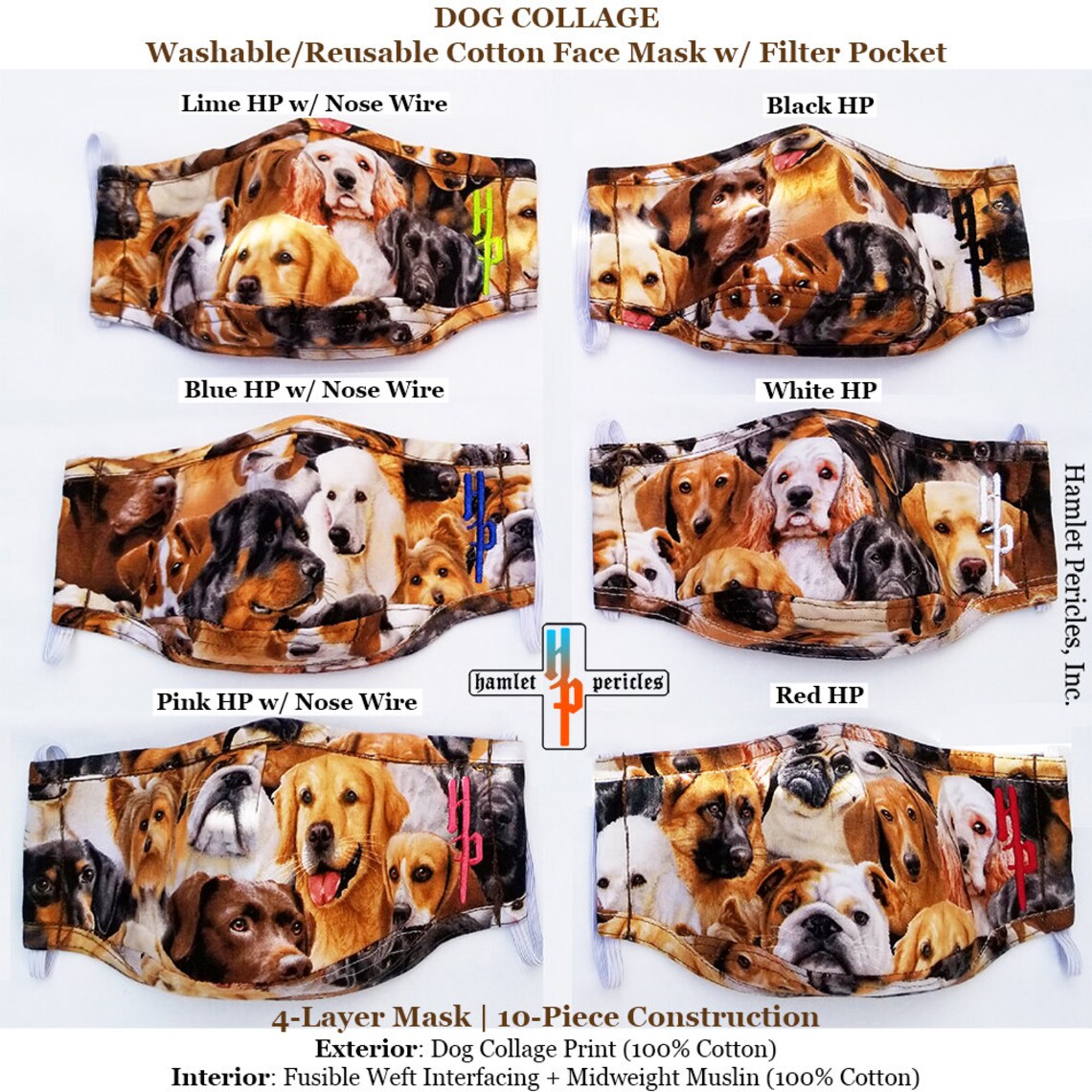 Dog Collage Face Mask Dogs Mask Dog Print Mask Animal - Etsy