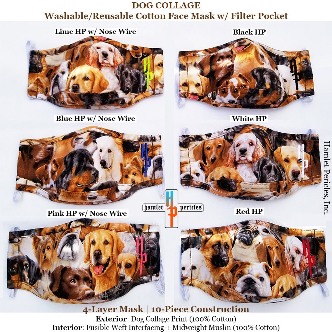 Dog Collage Face Mask Dogs Mask Dog Print Mask Animal Etsy