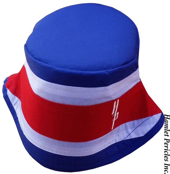 Costa Rica Embroidered Flag Bucket Hat Costa Rica Flag Costa Rican Country  Flag Hat Stripe Red White Blue Hat by Hamlet P Hp21116b 