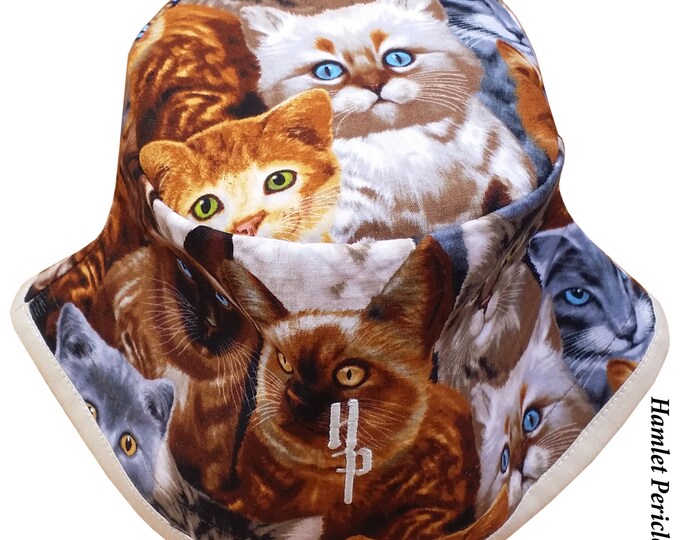 Cats Allover Unisex Bucket Hat Cat Hat Cats Tabby Kittens Brown Hat