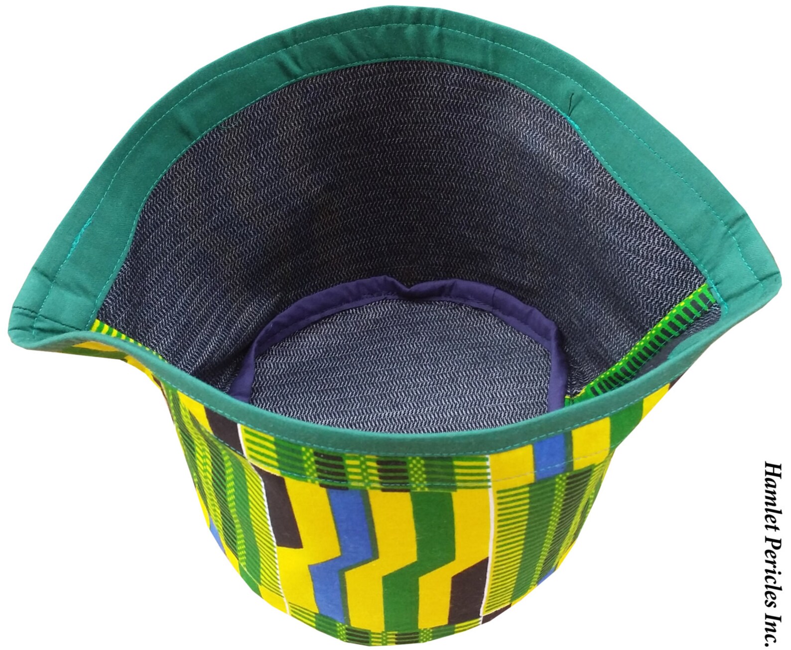African Kente Greentop Bucket Hat Kente Hat African Hat Kente Cloth