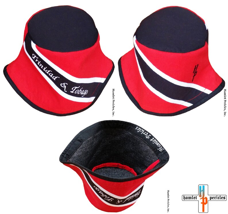 Trinidad and Tobago Flag Bucket Hat Blacktop Hat Country Etsy