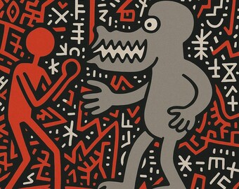 Pop Art Print, Bestiarius Inermis, Contemporary Figurative Limited Edition Signed Giclée
