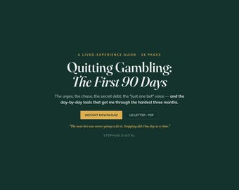 Quitting Gambling: The First 90 Days | Recovery Guide | Gambling Addiction | Digital Download