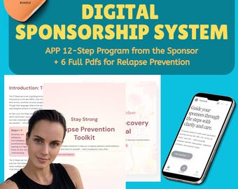 Complete Sobriety Recovery System, 6 PDF Workbooks + App, First 30 Days Journal, AA NA Recovery Bundle, Relapse Prevention