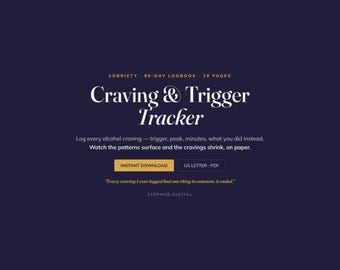 Craving & Urge Tracker | Alcohol Recovery | Beat the Urge Guide | Digital Download