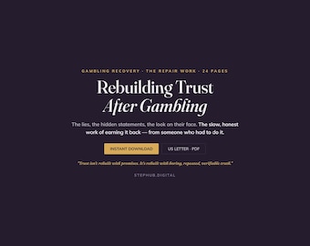 Rebuilding Trust Guide | Gambling Recovery | Repair Relationships | Digital Download