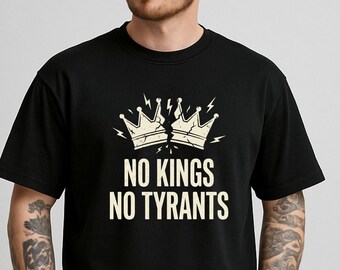 No Kıngs No Tyrants Shirt Sweatshirt, Anti-Authoritarian Protest Tee, Broken Crown Political Apparel