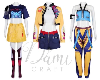 KPop Demon Hunters Huntrix Cosplay Costumes, HUNTR/X Rumi Mira Zoey Costume Set, Halloween Cosplay Carnival, Party Christmas Play Role