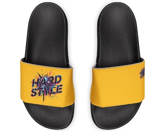 Gele sandalen met geborduurd logo | Dia: