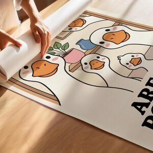 Funny Goose Bathroom Poster, Toilet Humor Wall Art image 5