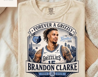 Forever A Grizzly Brandon Clarke Memorial Shirt, The Gentlest Soul Memphis Grizzlies Tribute Tee, RIP Brandon Clarke 1996-2026 Fan Shirt