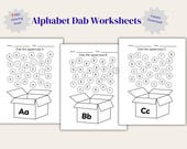 26 Printable Alphabet Uppercase Dab It Worksheets. Preschool-KDG Phonics. Letter Recognition Learning Activity.