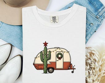 Tribal Desert Camper T-Shirt: Vintage RV Graphic Tee for Women