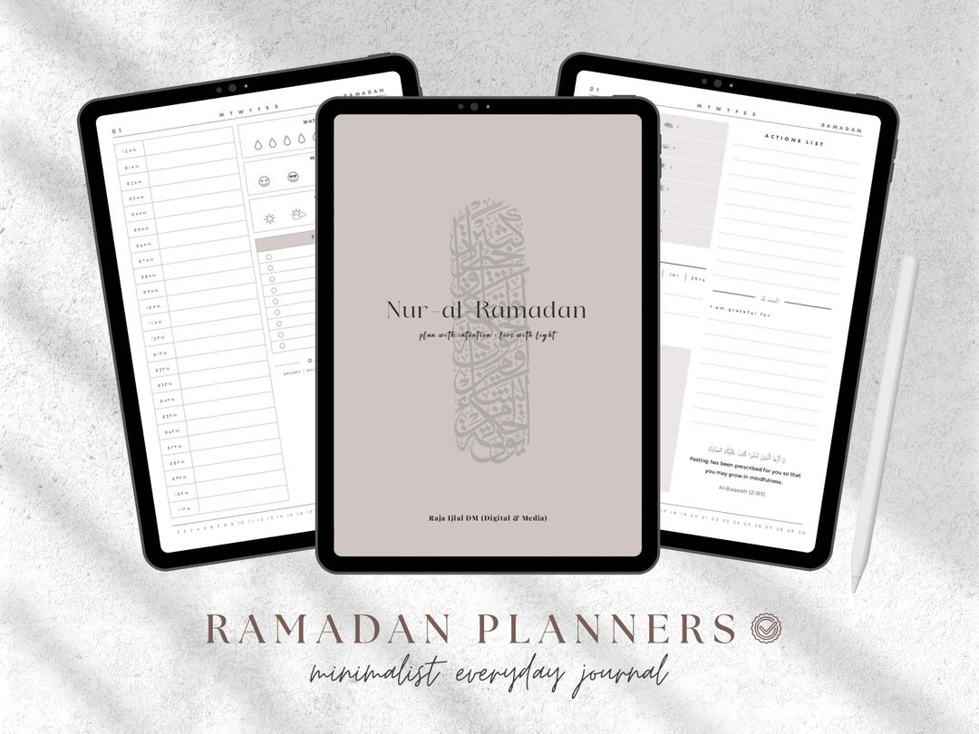 Ramadan Planner – Digital Printable Islamic Calendar, Quran - Prayer ...