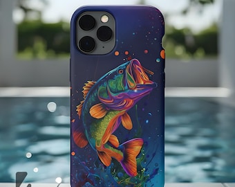 Bunte Barsch Handyhülle | Lustiges Angeln Design