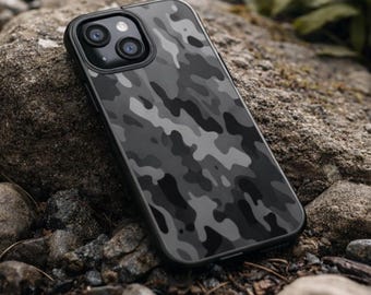 Grau Schwarz Camo Handyhülle | Schutzhülle