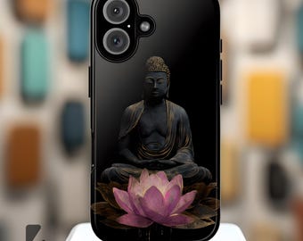 Buddha mit Pink Lotus Handyhülle | Meditations-Design