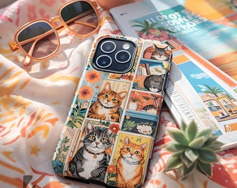 Retro Katzen Handyhülle | Lustige Kätzchen Collage