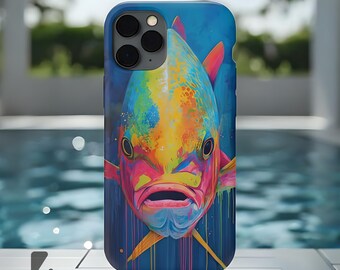 Tropische Thunfisch Handyhülle | Lebendige Ozean Kunst