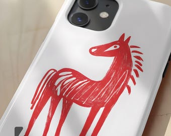 Rotes Pferd Handyhülle | Fette Kunst