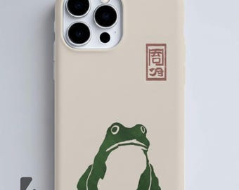 Grüner Frosch japanische Handyhülle | Matsumoto Design