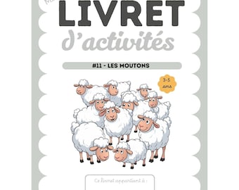 Sheep Activity Booklet for Ages 3-5 - Games, Coloring, Educational Activities - Printable PDF - Farm Animals Collection + FREE Album