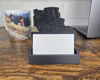 Porta biglietti da visita per minipala – Organizer da scrivania compatto stampato in 3D – Regalo per attrezzature edili – Decorazione per ufficio di un appaltatore