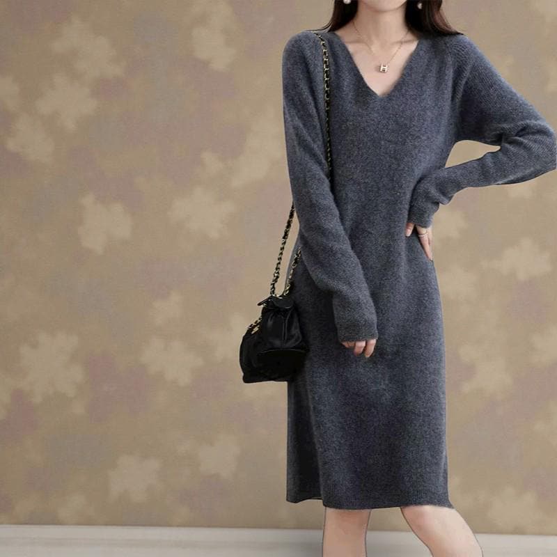Women's Grey Sweater Dress - Etsy
