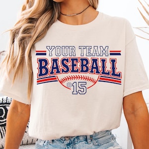 Custom Team Name Baseball Tshirt, Sports Team Shirts, Custom Baseball Shirt, Custom Sport Tee, Custom Jersey Shirt, Personalized Custom Tees
