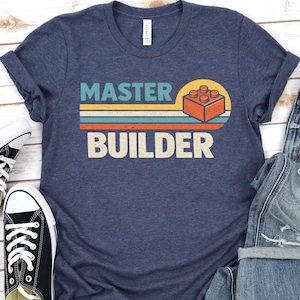 Master Builder Tshirt, Building Blocks Shirt, Blocks Shirt, Birthday Gift For Kids, Funny Dad Shirt, Birthday Shirt, Boy's Tee, Gift For Dad