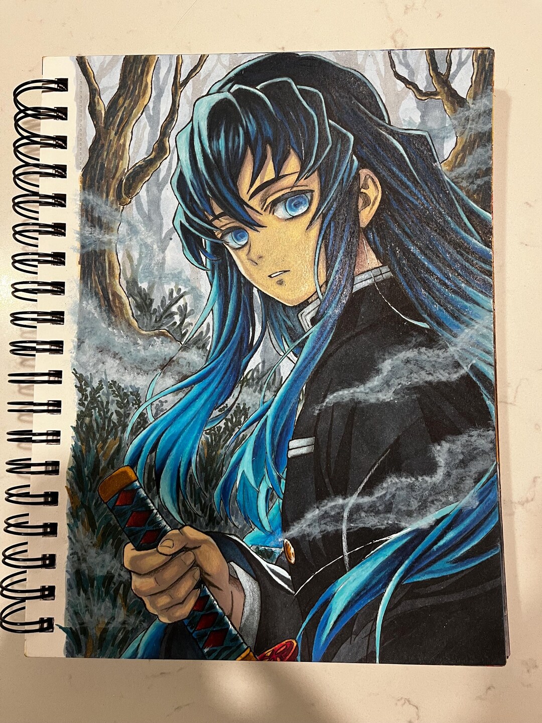 Muichihiro Muichiro Tokito Demon Slayer Original Alcohol Marker Illustration- Mist ...