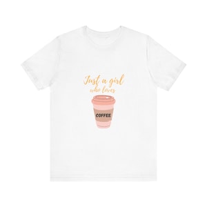 Maglietta con grafica per amanti del caffè / Illustrazione di una simpatica tazza da caffè