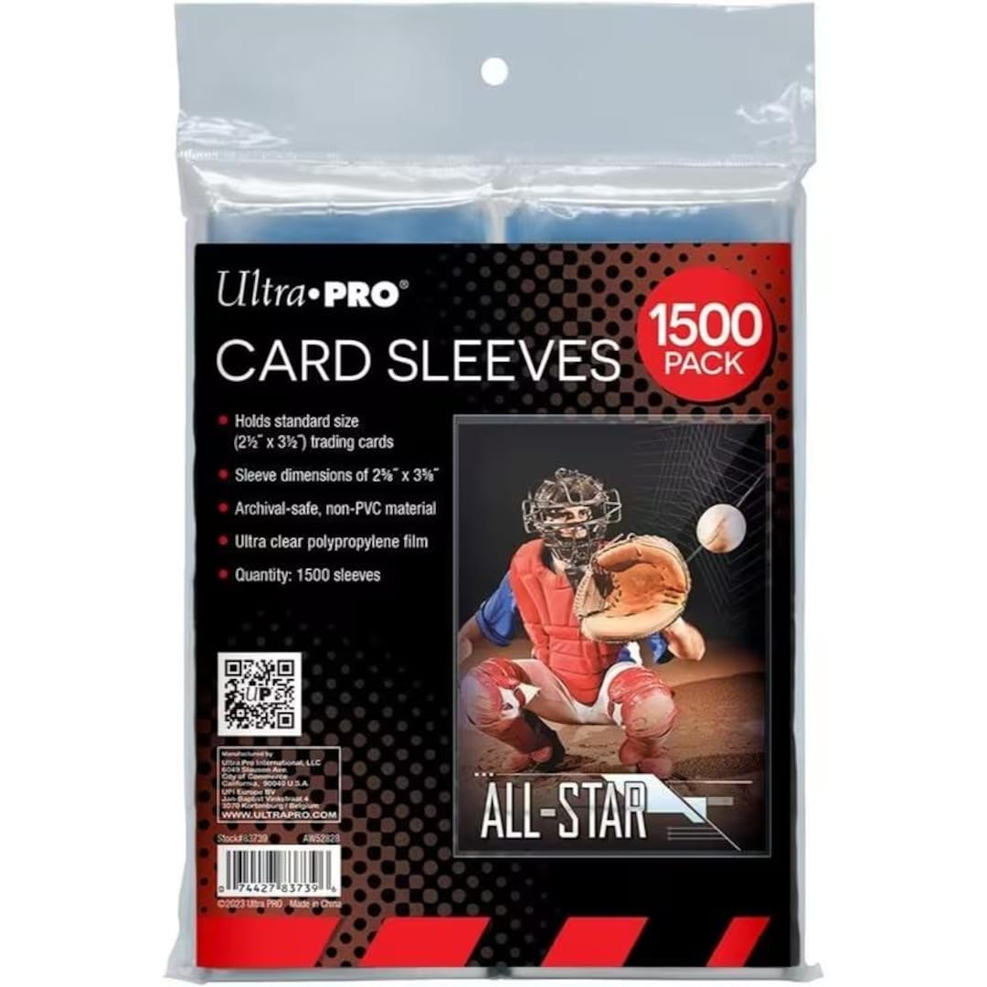 pro safe card sleeves (1,000 Count) Standard Soft Sports 2-5/8" by 3-5/8" (67x94mm), Super Clear : Toys & Games 100 count per pack Ultra PRO Sleeves Clear Card