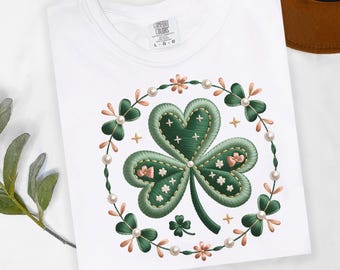 Retro Shamrock Sweatshirt, Womens Shenanigans Tee, Cute St Patricks Day Hoodie, Lucky Tshirt, Irish Shirt, Four Leaf Clover