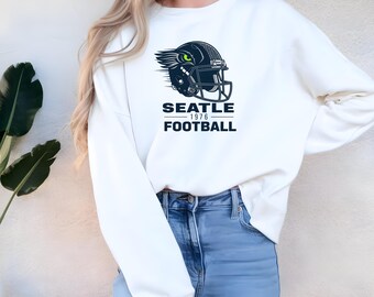 Vintage Seattle Seahawk Football Sweatshirt, Retro Fan Gift, Game Day Shirt, Seattle Team Football Shirt, Sunday Seattle Tee,Kids Sweatshirt