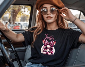 Comfort Colors® Easter Bunny Tshirt, Retro Easter Tee, Coquette Bow Bunny Shirt, Easter Bunny Art, Cute Bunny Easter Day Gift