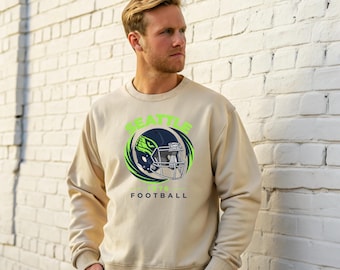Seattle Seahawk Football Sweatshirt, Retro Fan Gift, Game Day Shirt, Seattle Team Football Shirt, Sunday Seattle Tee,Kids Sweatshirt