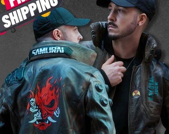 Handmade Neon Punk Leather Jacket | Futuristic Retro Cosplay Streetwear jacket